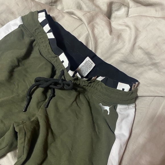Victoria's Secret Green Joggers with White Stripes - Picture 2 of 4